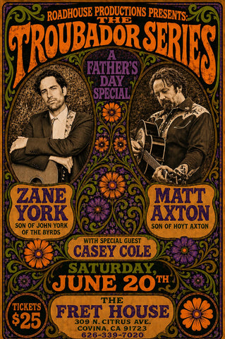 Matt Axton and Zane York In Concert, Saturday, June 20, 8pm