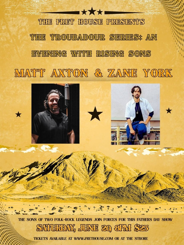 Matt Axton and Zane York In Concert, Saturday, June 20, 8pm