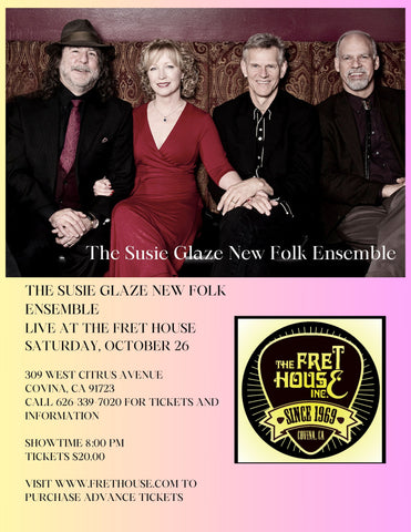 The Susie Glaze New Folk Ensemble In Concert, Saturday Oct 26, 8:00 pm