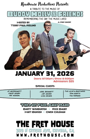 Roadhouse Productions Presents: A Tribute to Buddy Holly and Friends, Sat, January 31
